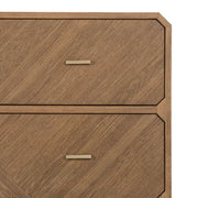 Four Hands Caspian 6 Drawer Dresser ~ Natural Ash Finish With Brass Hardware