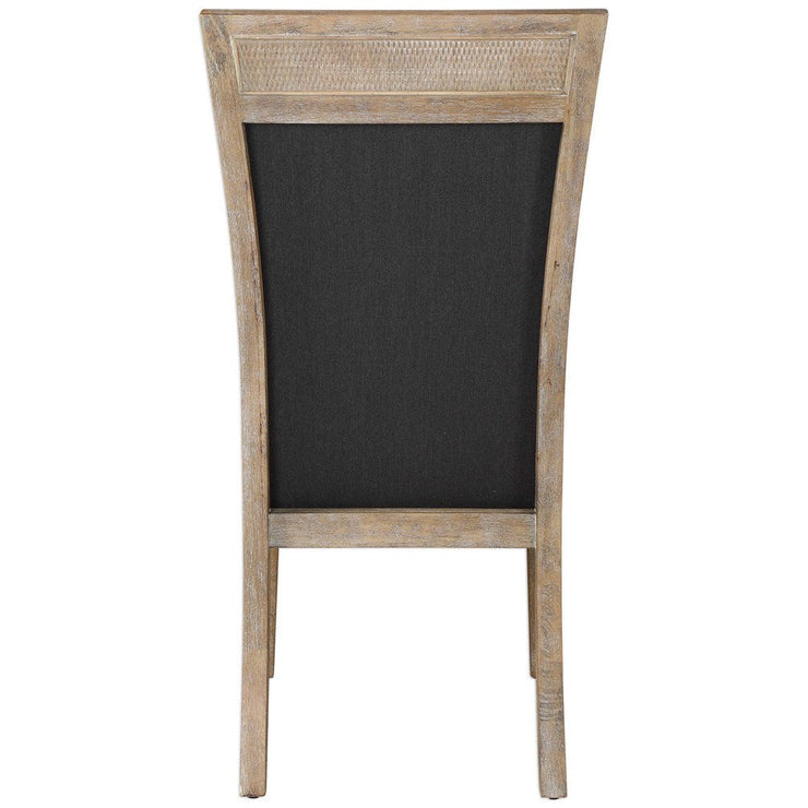 Uttermost Encore Dark Gray Fabric Wood Dining Chair