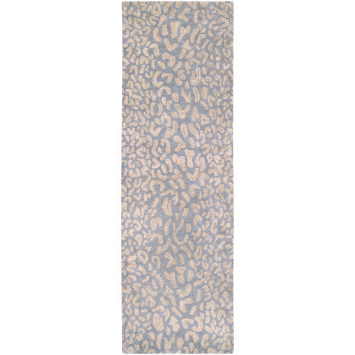 Surya Rugs Athena Collection Slate & Taupe Leopard Animal Print Area Rug ATH-5001