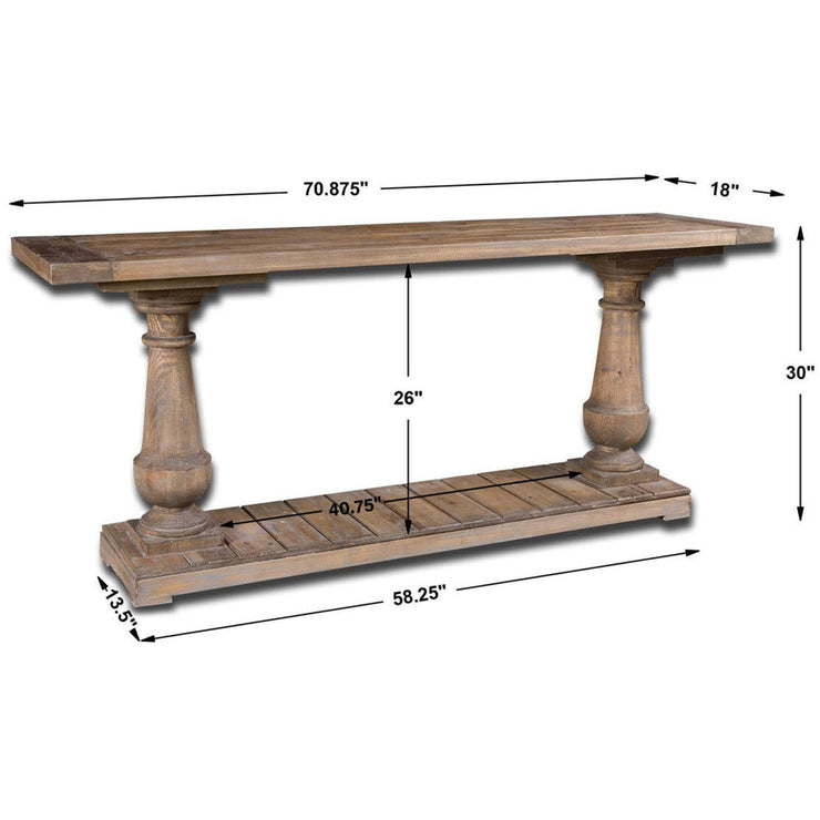 Uttermost Stratford Reclaimed Wood Rustic Console Table