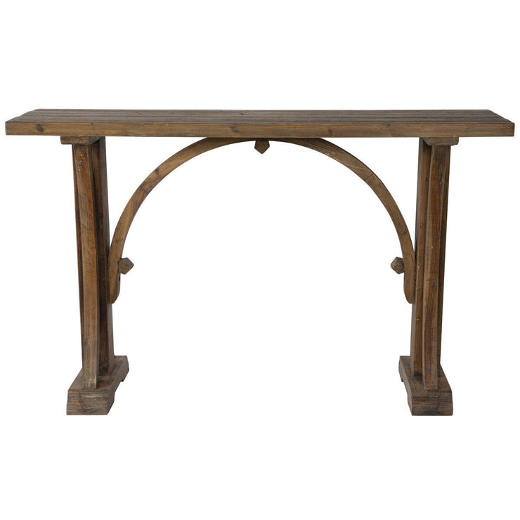 Uttermost Genessis Reclaimed Fir Wood Rustic Modern Console Table