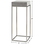 Uttermost Jude Concrete Top With Stainless Steel Modern Plant Stand