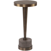 Uttermost Masika Natural Gray Concrete With Bronze Steel Drink Table