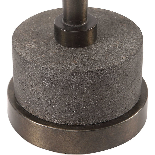 Uttermost Masika Natural Gray Concrete With Bronze Steel Drink Table