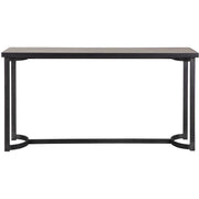 Uttermost Basuto Gray Top With Aged Steel Iron Base Console Table