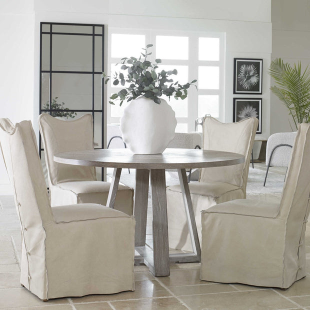 Uttermost Gidran Soft Gray Wood 60” Dining Table