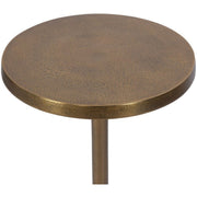 Uttermost Sanaga Antiqued Gold Modern Round Drink Table