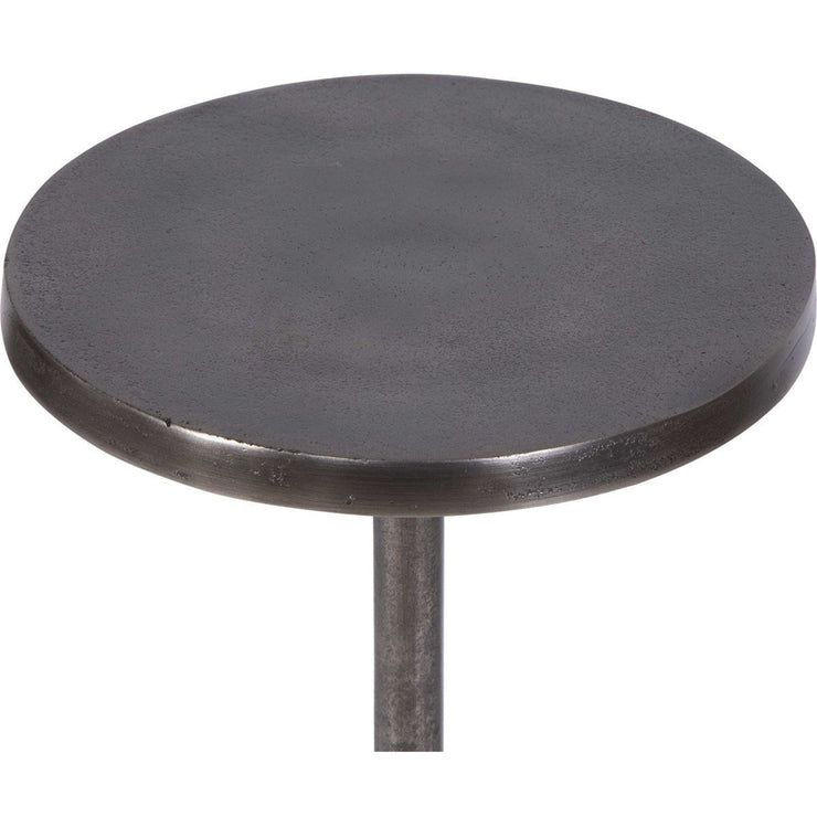 Uttermost Sanaga Antiqued Nickel Modern Round Drink Table