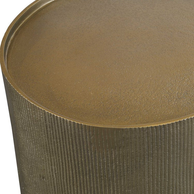 Uttermost Adrina Antiqued Gold Round Modern Accent Table