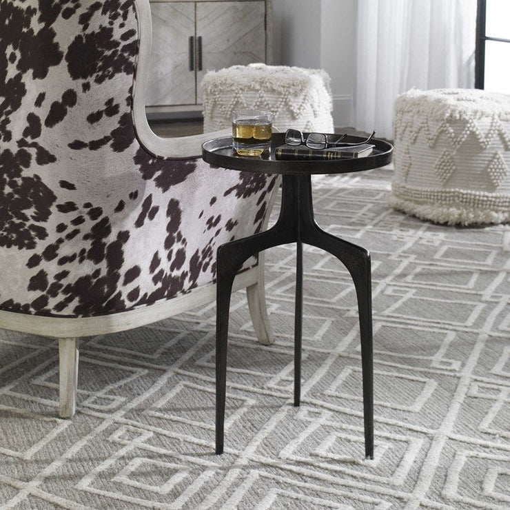 Uttermost Kenna Antique Bronze Modern Accent Table