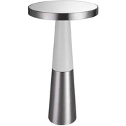 Uttermost Fortier Mirrored Top With White Wood & Brushed Nickel Modern Accent Table