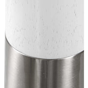 Uttermost Fortier Mirrored Top With White Wood & Brushed Nickel Modern Accent Table