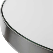 Uttermost Fortier Mirrored Top With White Wood & Brushed Nickel Modern Accent Table