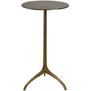 Uttermost Beacon Antiqued Gold Modern Round Accent Table