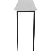 Uttermost Nightfall White Marble Top With Black Iron Base Modern Console Table