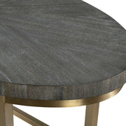 Uttermost Taja Washed Gray Walnut Top With Brushed Brass Steel Base Contemporary Writing Desk
