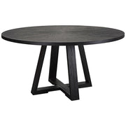 Uttermost Gidran Charcoal Black Wood 60” Round Dining Table