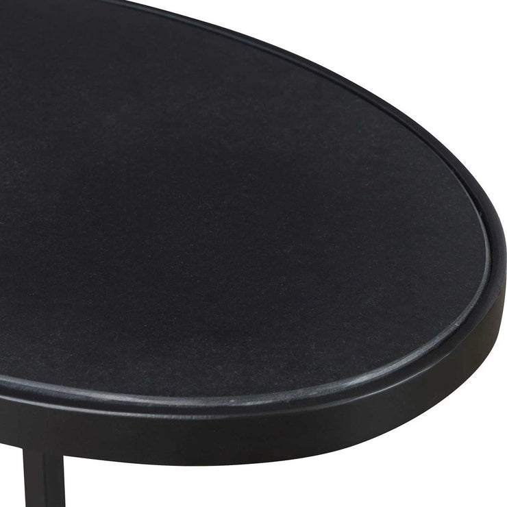 Uttermost Jessenia Black Marble Top With Black Iron Modern Accent Table