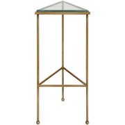 Uttermost Giza Glass Top With Brushed Gold Iron Drink Table