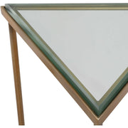 Uttermost Giza Glass Top With Brushed Gold Iron Drink Table