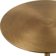 Uttermost Gimlet Brass With White Marble Modern Round Drink Table