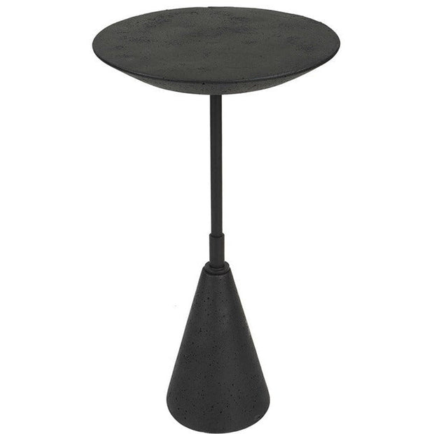 Uttermost Midnight Black Round Modern Accent Table