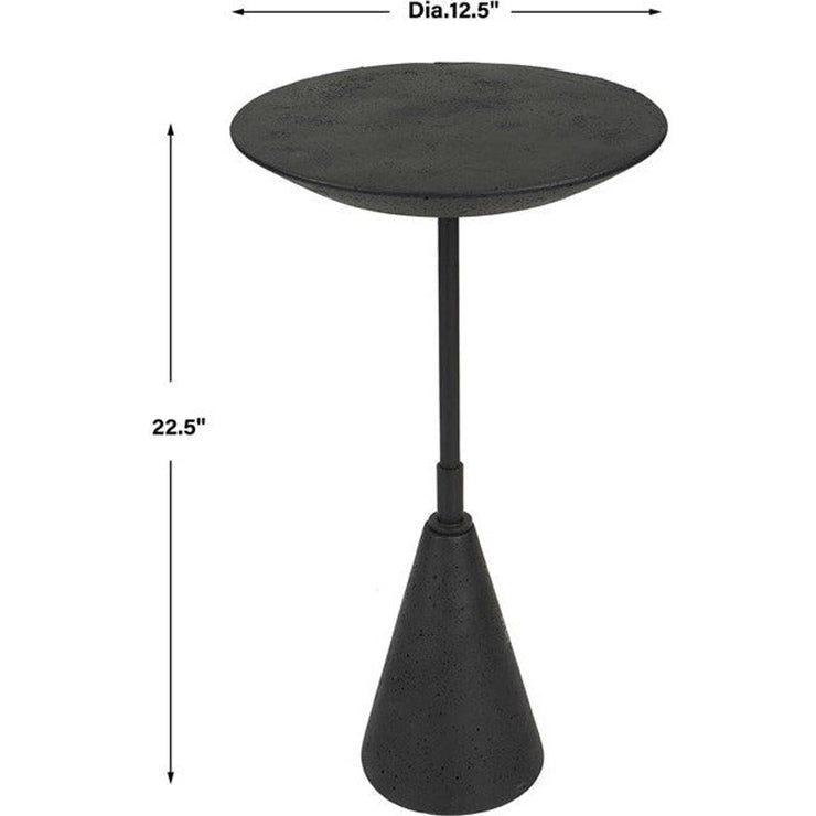 Uttermost Midnight Black Round Modern Accent Table