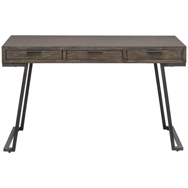 Uttermost Comrade Light Gray Glazing Mango Wood With Aged Steel Metal Rustic Modern Desk