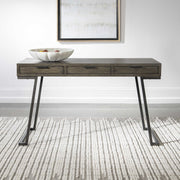 Uttermost Comrade Light Gray Glazing Mango Wood With Aged Steel Metal Rustic Modern Desk