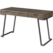 Uttermost Comrade Light Gray Glazing Mango Wood With Aged Steel Metal Rustic Modern Desk