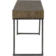 Uttermost Comrade Light Gray Glazing Mango Wood With Aged Steel Metal Rustic Modern Desk