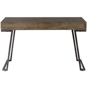 Uttermost Comrade Light Gray Glazing Mango Wood With Aged Steel Metal Rustic Modern Desk