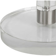 Uttermost Pria Crystal Top With Brushed Nickel Modern Round Drink Table