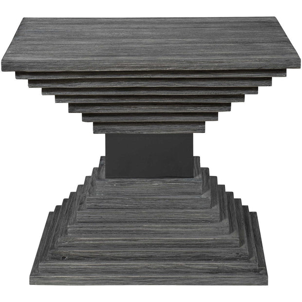 Uttermost Andes Wire Brushed Gray Geometric Modern Accent Table