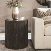 Uttermost Sequoia Mirrored Top With Dark Walnut Wood Rustic Accent Table