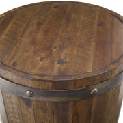 Uttermost Ceylon Wine Barrel Rustic Round Side Table