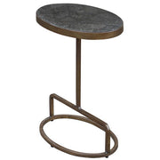 Uttermost Jessenia Bluestone Top With Antiqued Gold Iron Modern Accent Table
