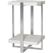 Uttermost Arnaut Brushed Silver Steel Modern Accent Table