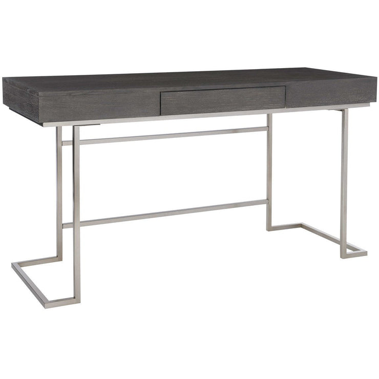 Uttermost Claude Smoke Grey With Brushed Nickel Contemporary Desk