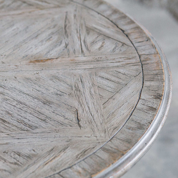 Uttermost Maiva Aged White Mango Wood Round Side Table