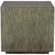 Uttermost Kareem Metallic Gray Floating Pedestal Low Profile Modern Side Table