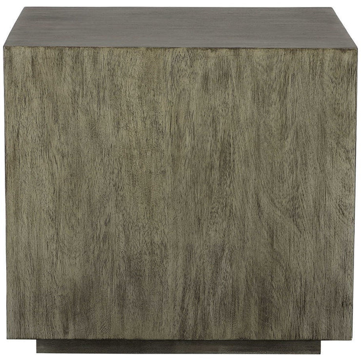 Uttermost Kareem Metallic Gray Floating Pedestal Low Profile Modern Side Table