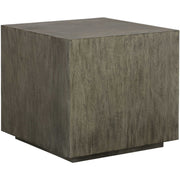 Uttermost Kareem Metallic Gray Floating Pedestal Low Profile Modern Side Table