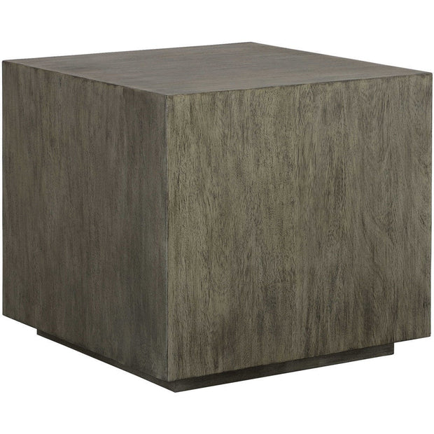 Uttermost Kareem Metallic Gray Floating Pedestal Low Profile Modern Side Table
