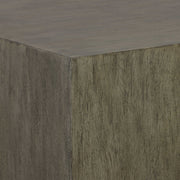 Uttermost Kareem Metallic Gray Floating Pedestal Low Profile Modern Side Table