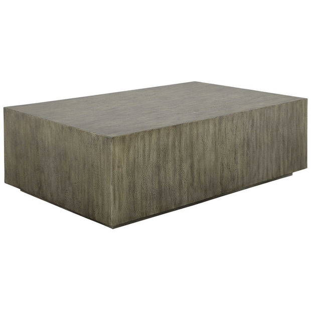 Uttermost Kareem Metallic Gray Modern Floating Pedestal Coffee Table