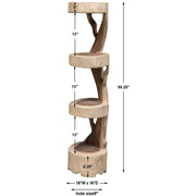 Uttermost Rubia Suar Wood Rustic Modern Plant Stand