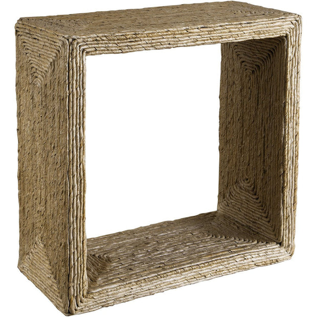 Uttermost Rora Natural Woven Banana Plant Wrapped Coastal Style Accent Table