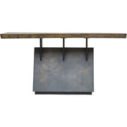 Uttermost Vessel Wood Slab Live Edge Top With Gunmetal Steel Base Industrial Lodge Console Table
