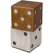 Uttermost Roll The Dice Wood Stacked Dice Game Room Accent Table